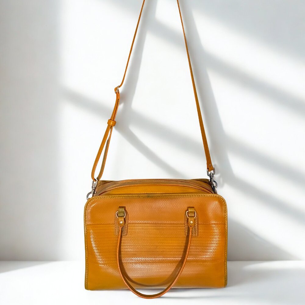 Elvis & Kresse Reclaimed Firehose Bag in Mustard